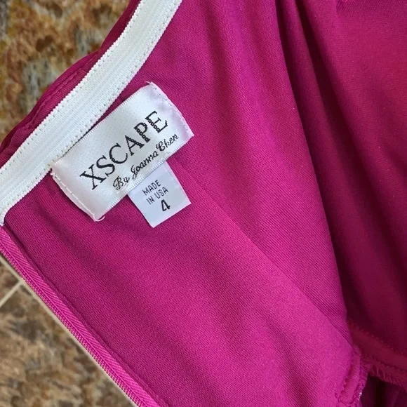 XSCAPE One Shoulder Evening Gown with Jewel Shoulder Embellishment Size 4 - Picture 7 of 13